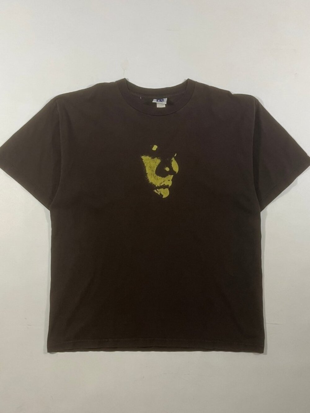 Vintage Y2K Brown "Legends" Face Graphic Boxy Tee Made In USA